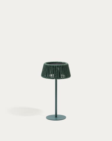 Aldet staande lamp op zonne-energie van turquoise touw