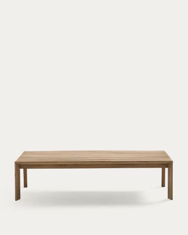 Couchtisch Ambra aus massivem Akazienholz mit hellem Finish 82,5 x 140 cm FSC 100%