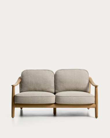 Elunda 2-seater outdoor sofa in solid teak wood FSC 100% 149cm