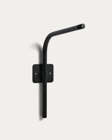 Nali metal wall bracket for portable lamps with black painted finish