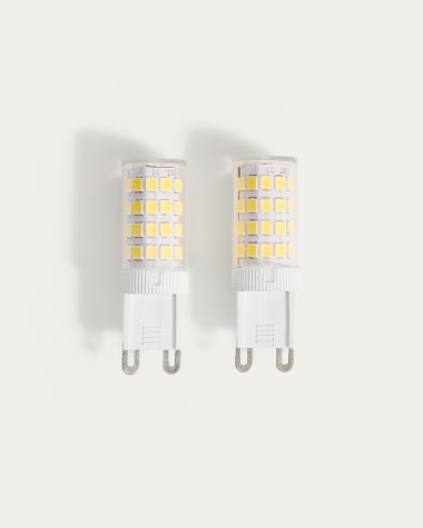 Set of 2 LED Bulb G9 bulbs 4W and 60 mm neutral light