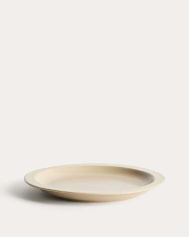 Doren beige ceramic plate