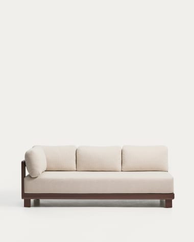 Nerano 3-seater sofa in brown aluminium 208 cm