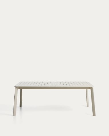 Brela extendable table in natural aluminium 205(287) x 100 cm