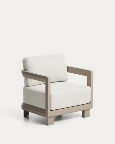 Nerano outdoor fauteuil van taupe aluminium
