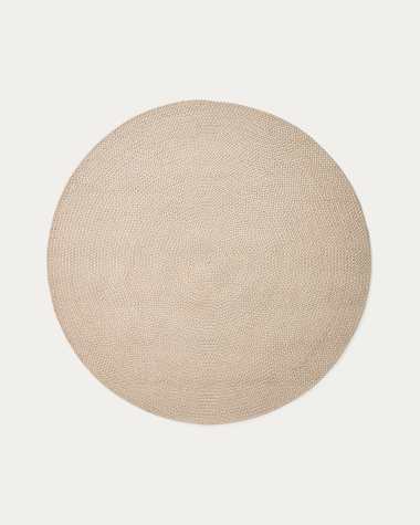 Despas ecru synthetic fibre rug Ø150cm