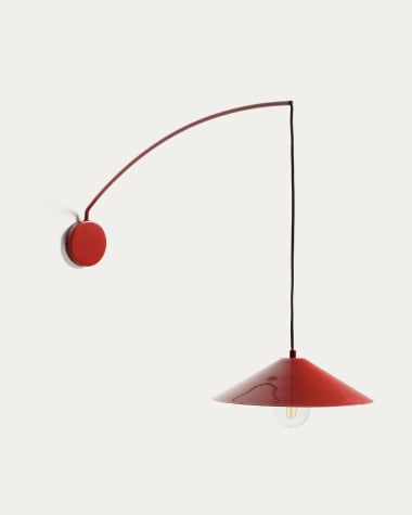 Kally wall lamp in a red painted finish