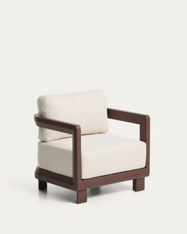 Nerano brown aluminium outdoor armchair