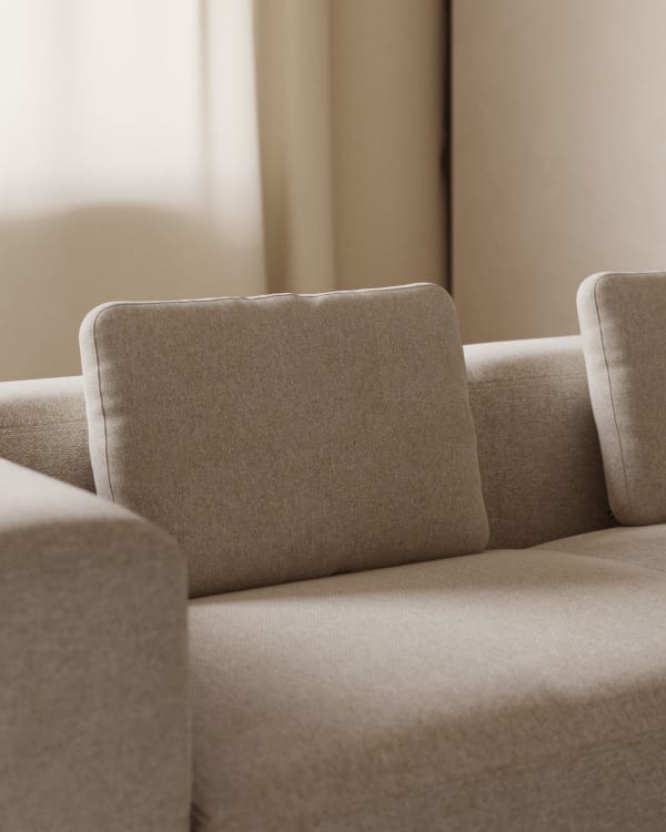 Blok brown chenille cushion 60 x 60cm