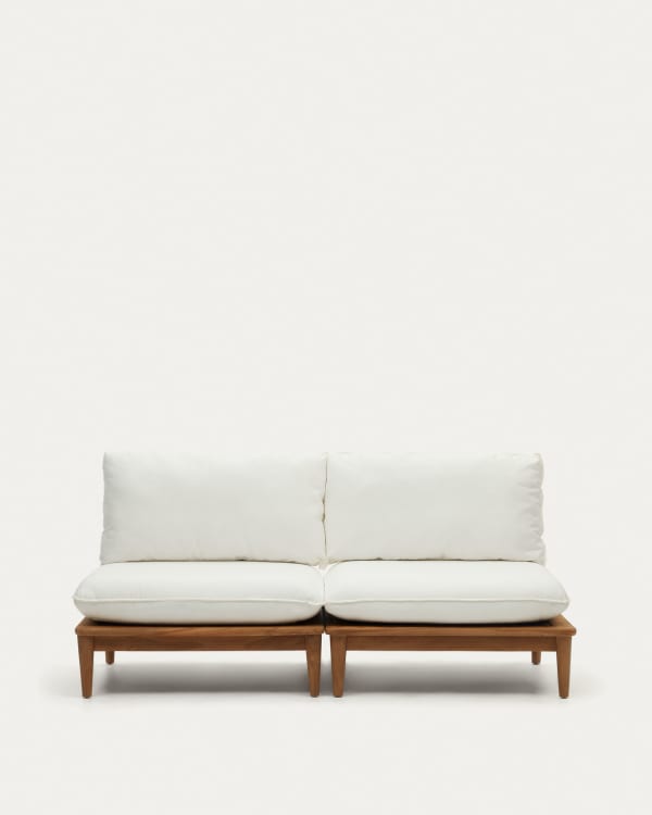 Portitxol set of 2 modular armchairs in solid teak