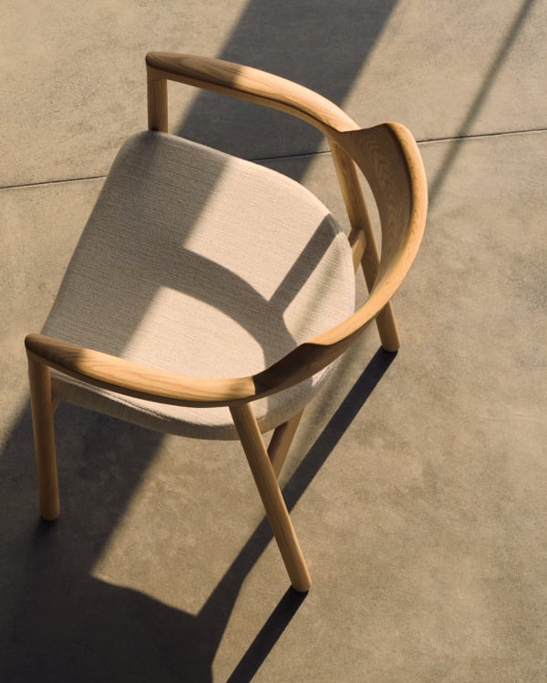 Cover for the Alocs chair in beige chenille