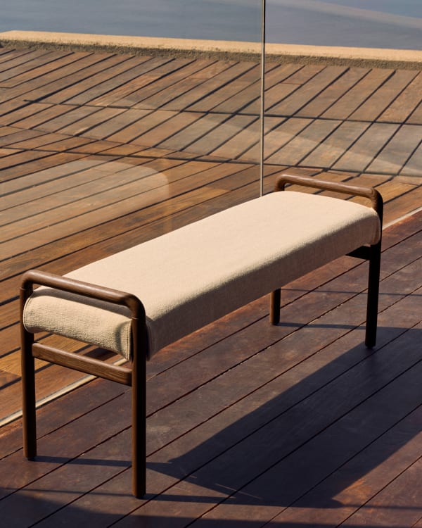 Cover for the Macaret bench in beige chenille
