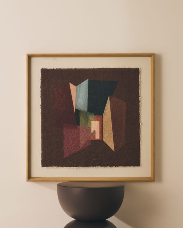 Veluni multicoloured recycled paper picture 60 x 60cm