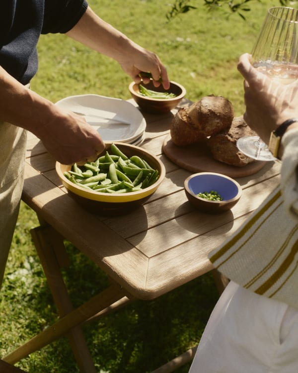 Zairin yellow FSC 100% acacia wood bowl