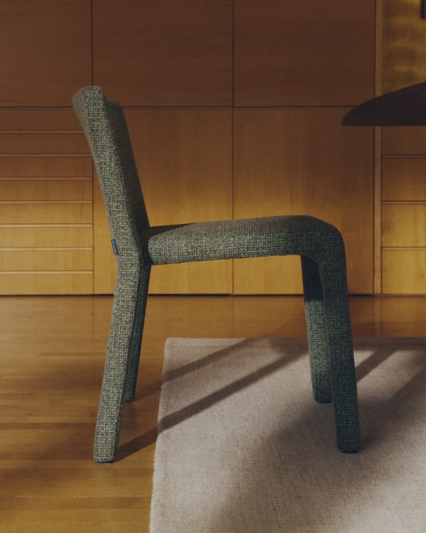 Krzesło sztaplowane Loria z zielonego szenilu