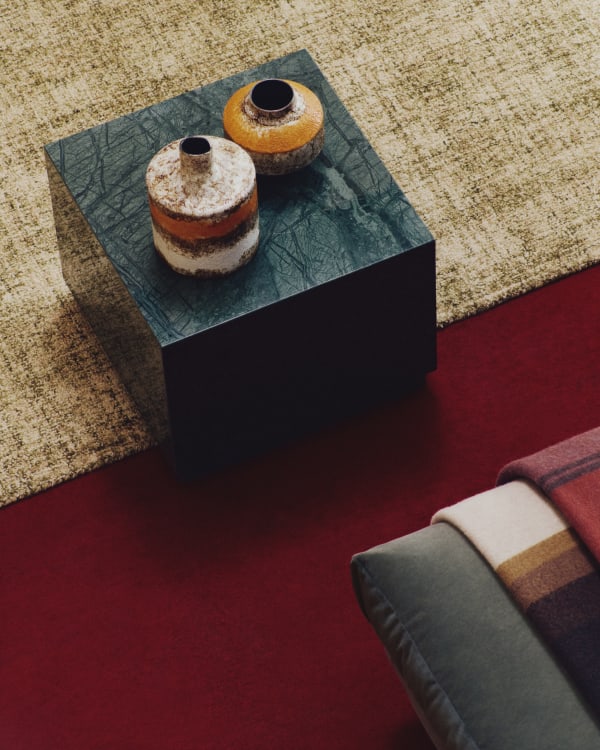 Sorein side table in green marble 50 x 50 cm