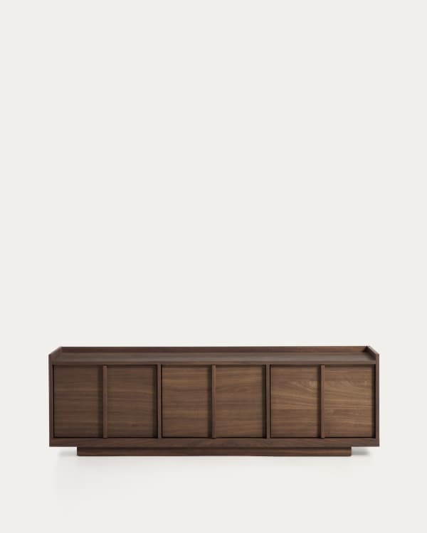 Onix dressoir van notenfineer in donkere afwerking 200 x 80 cm FSC