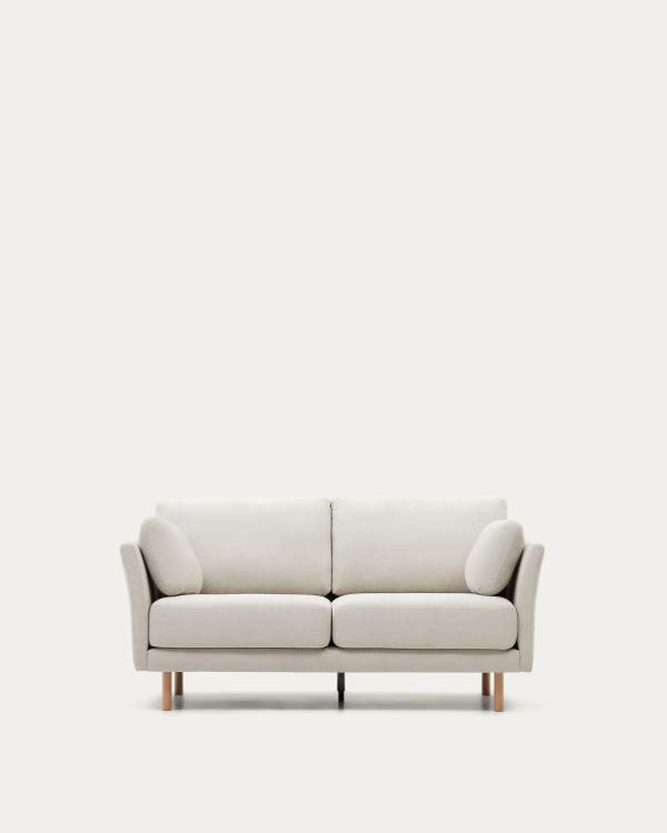 Gilma 2 seater sofa in grey with black finish legs, 170 cm FR