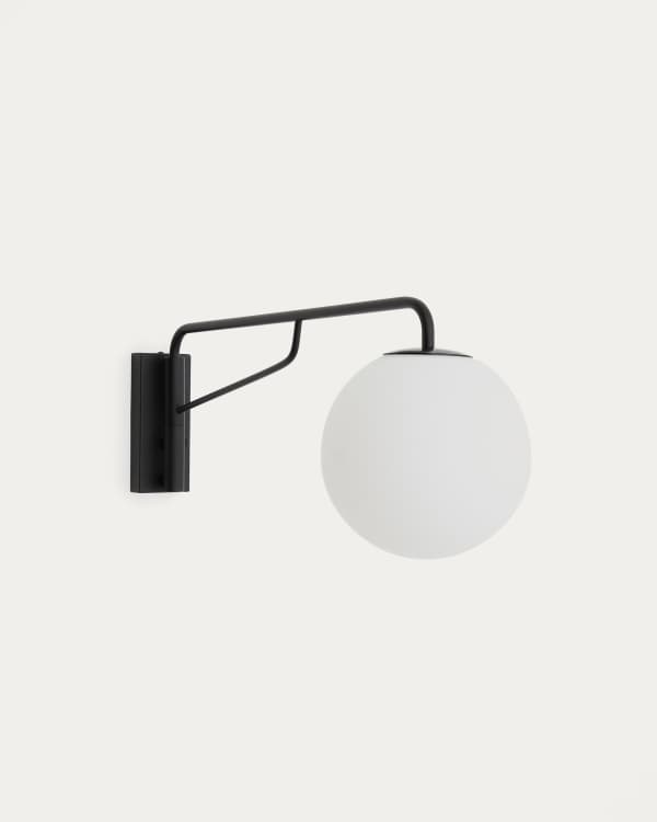 Eilo — acier noir et verre dépoli