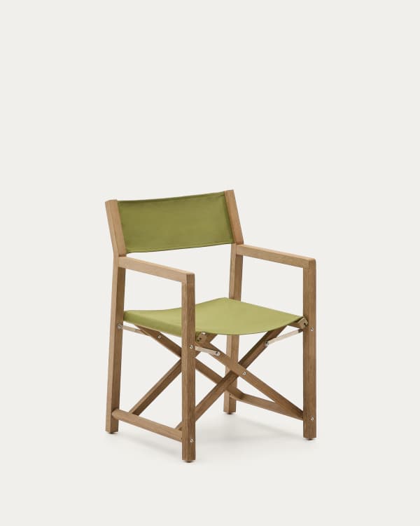 Vilara green outdoor folding chair made of FSC 100% solid acacia wood