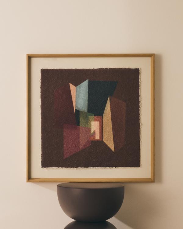 Veluni multicoloured recycled paper picture 60 x 60cm