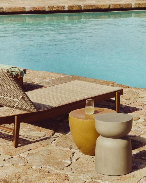 Garbet round cement side table, Ø 32 cm