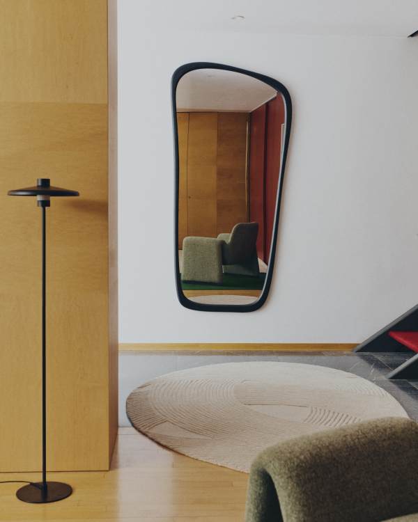 Alura black teak wood mirror 94.5 x 192cm FSC 100%