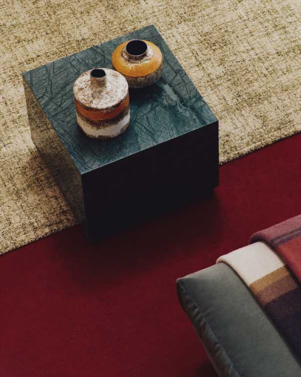 Sorein side table in green marble 50 x 50 cm