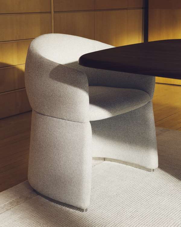 Bosca beige chenille chair