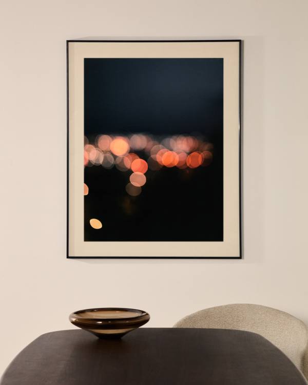 Zavira picture with photograph of Barcelona lights 80 x 100cm