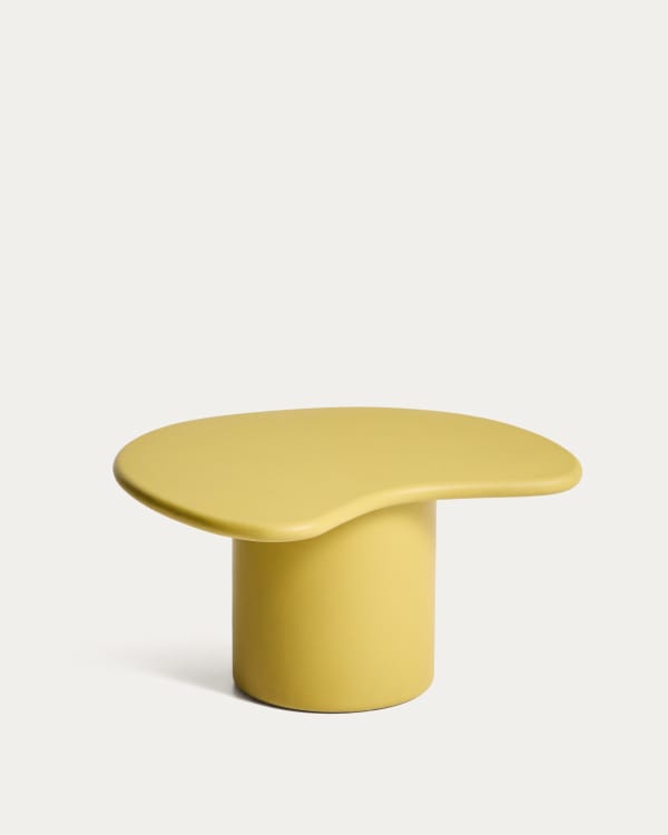 Macarella coffee table in mustard concrete 83 x 77cm