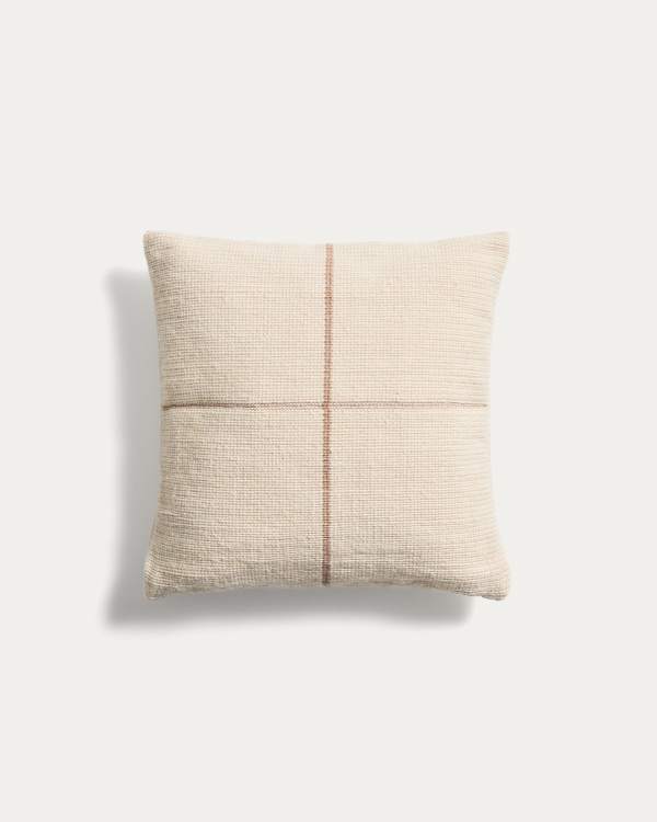 Κάλυμμα μαξιλαριού Atima 100% PET μπεζ ζακάρ 45 x 45 εκ