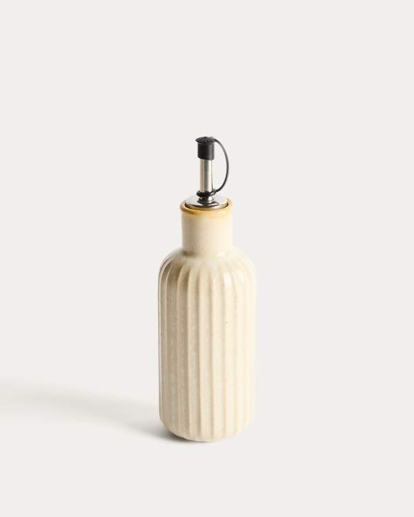 Belor white ceramic oil cruet