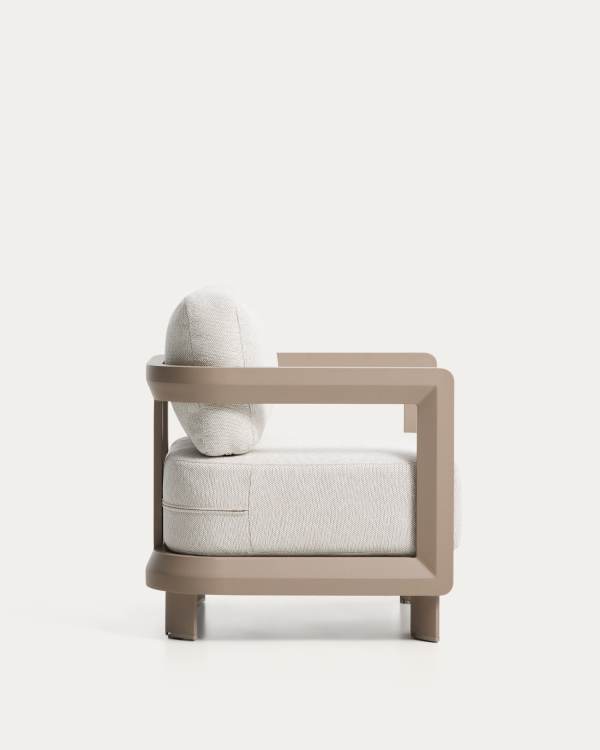 Nerano taupe aluminium outdoor armchair