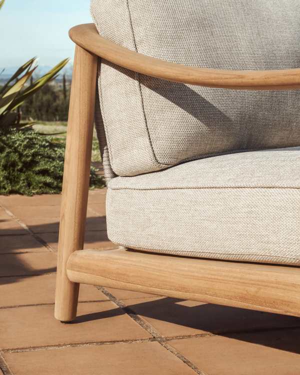Elunda outdoor armchair in solid teak wood FSC 100%