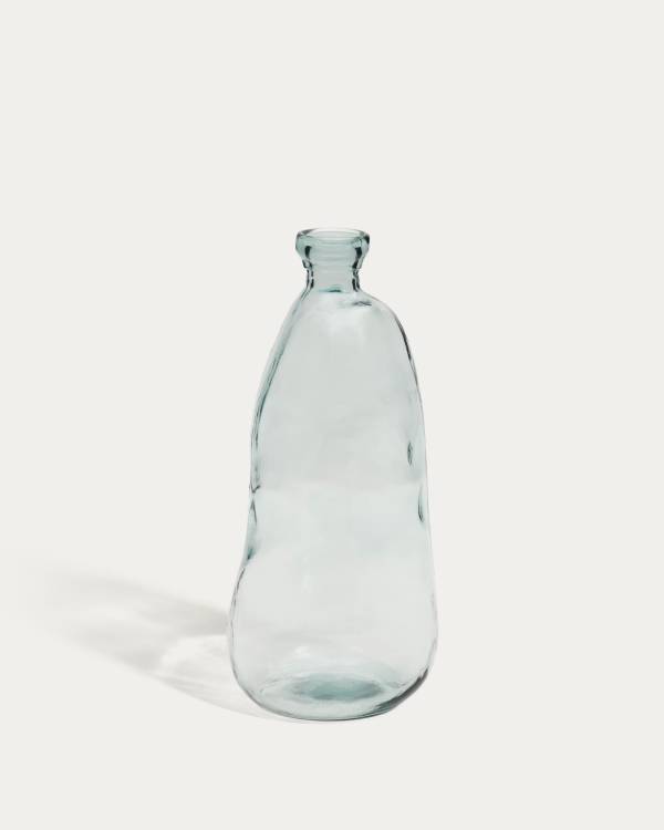 Brenna vase in 100% recycled transparent glass, 51 cm