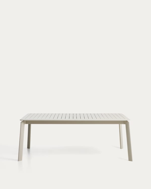 Brela extendable table in natural aluminium 205(287) x 100 cm