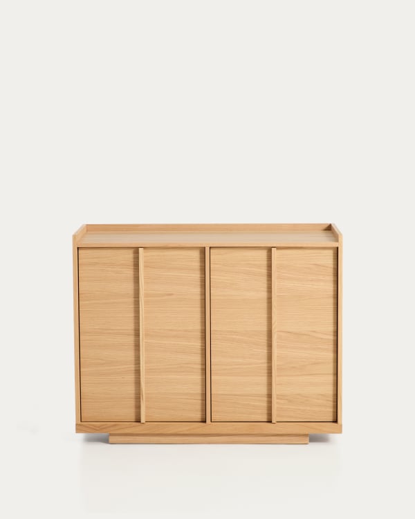 Onix chest of drawers with 3 drawers, walnut veneer, dark finish