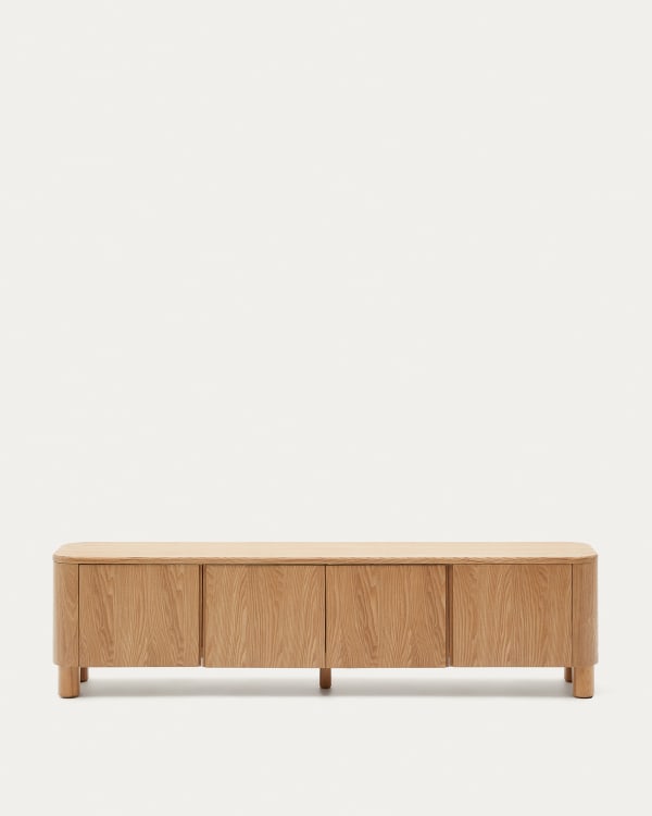 Salaya TV stand in ash plywood FSC Mix Credit, 200 cm x 52 cm