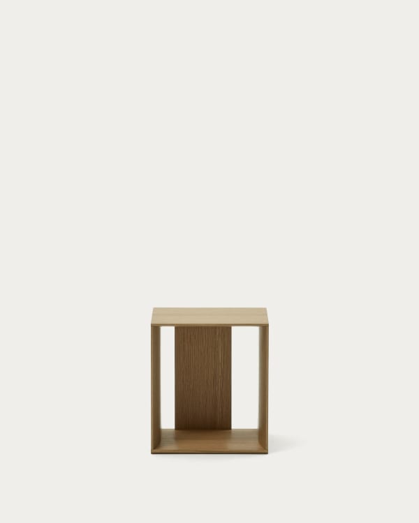 Litto small shelf module in oak veneer, 34 x 38 cm