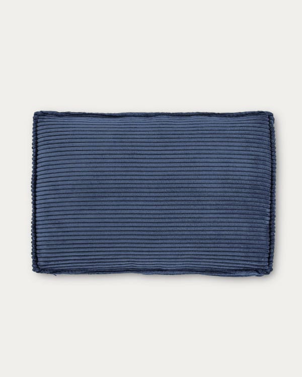 Blok cushion in blue wide seam corduroy, 40 x 60 cm FR