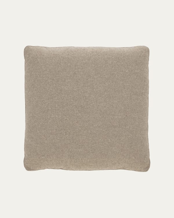 Blok beige chenille cushion 60 x 60cm