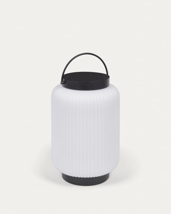 Verona outdoor table lamp in polythene and metal with black finish