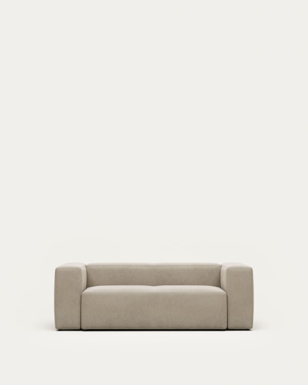 Blok 2 seater sofa in beige, 210 cm FSC Mix Credit FR