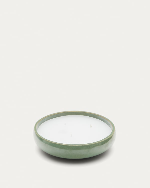 Sapira Ceramic Candle in Green Ø 21 cm