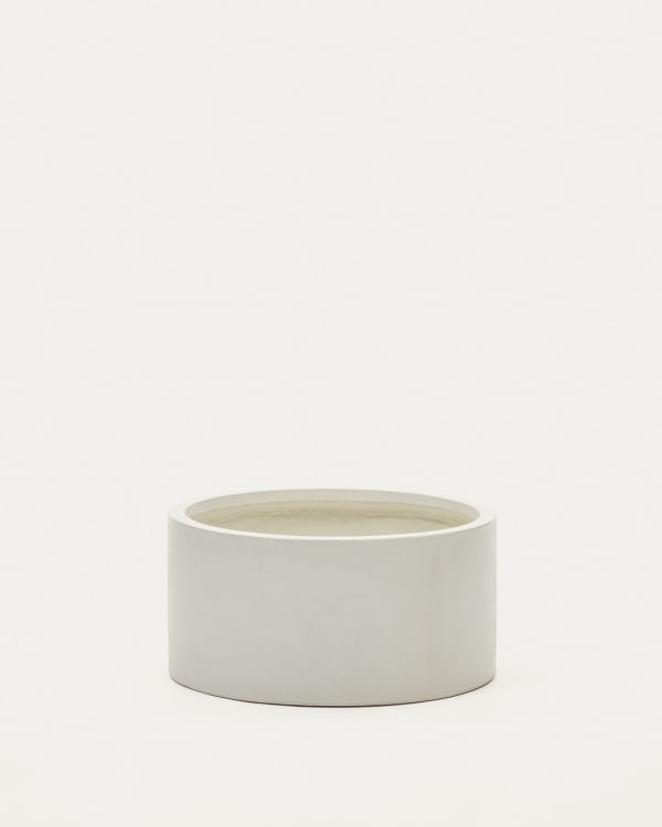 Aiguablava plant pot in white cement, Ø 62 cm