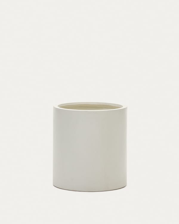 Aiguablava plant pot in white cement, Ø 52 cm