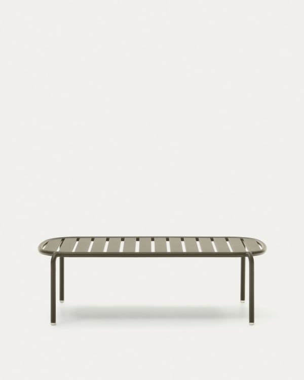 Joncols outdoor aluminium coffee table with powder coated green finish, Ø 110 x 62 cm