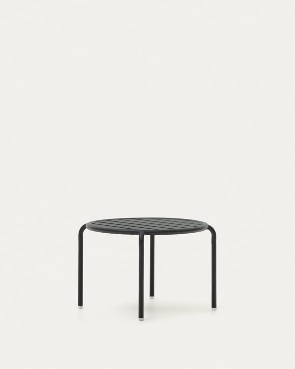 Joncols aluminium side table in powder coated grey finish, Ø 60 cm