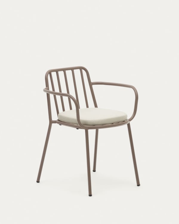 Bramant stapelbarer Stuhl aus Stahl mit Finish in Helllila